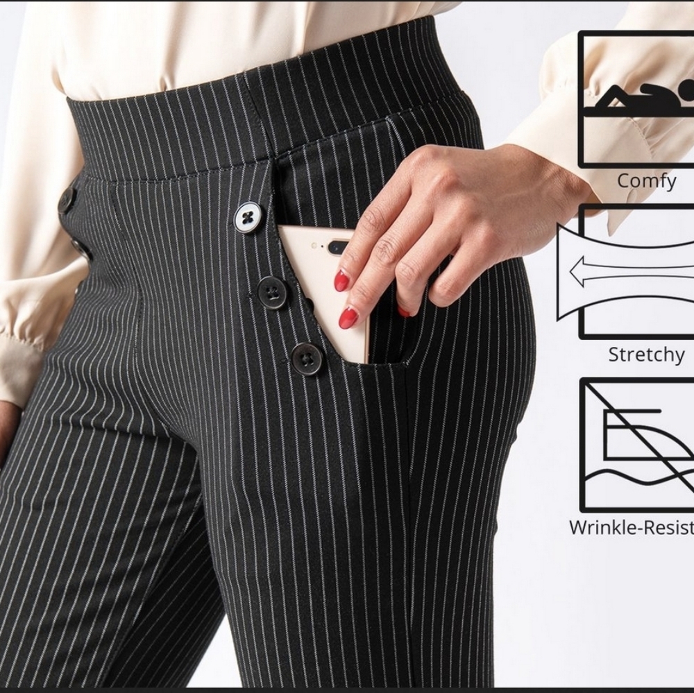 Betabrand 6 Button pants